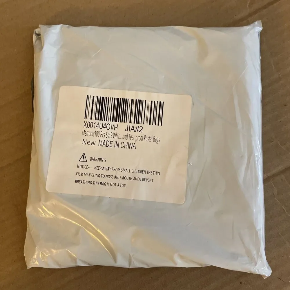 White Poly Mailer Self-Sealing Tear-proof 6 x 9